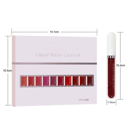 📢📢50% OFF !!!⏰18 Pcs Matte Waterproof  Long Lasting Lip Gloss