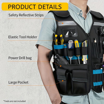 📢📢30% OFF !!!⏰Adjustable Lightweight Construction Work Tool Vest