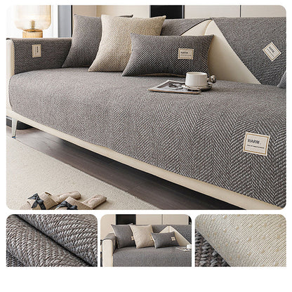 🔥 HOT SALE 🏆 Flash Sale ⚡Modern Herringbone Pattern Couch Cover