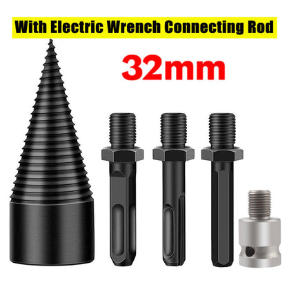 📢📢30% OFF !!!⏰Detachable Firewood Splitting Drill Bit with Multiple Shank Types