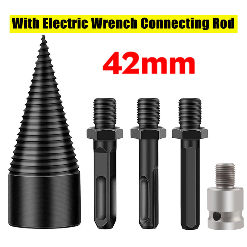 📢📢30% OFF !!!⏰Detachable Firewood Splitting Drill Bit with Multiple Shank Types