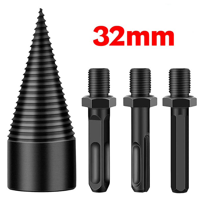 📢📢30% OFF !!!⏰Detachable Firewood Splitting Drill Bit with Multiple Shank Types