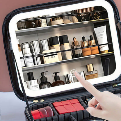 📢📢30% OFF !! ⏰Travel Makeup Bag with LED Mirror