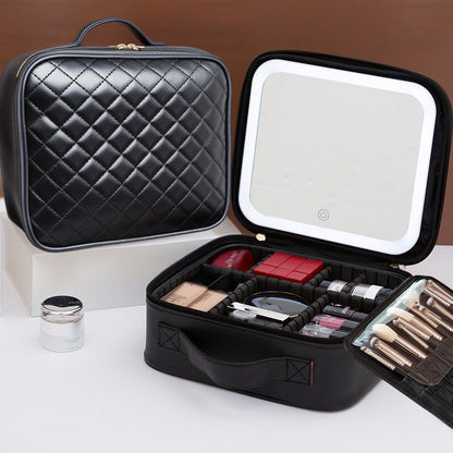 📢📢30% OFF !! ⏰Travel Makeup Bag with LED Mirror