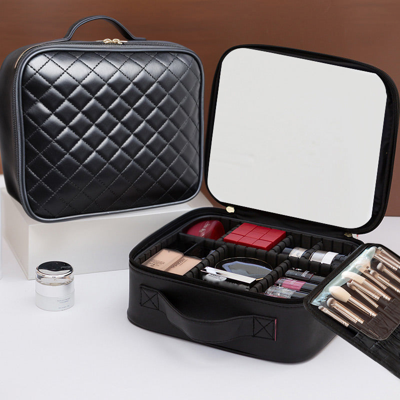 📢📢30% OFF !! ⏰Travel Makeup Bag with LED Mirror