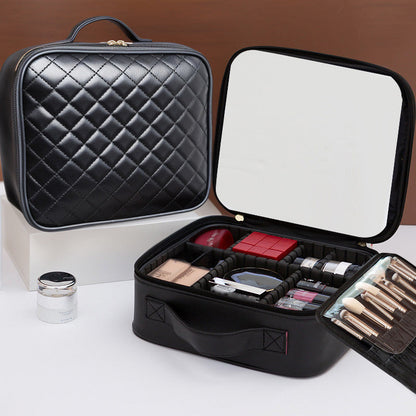 📢📢30% OFF !! ⏰Travel Makeup Bag with LED Mirror