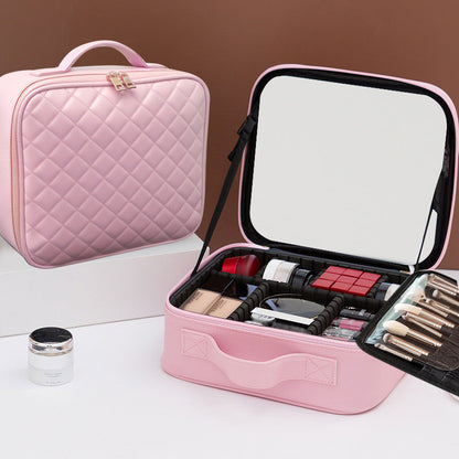📢📢30% OFF !! ⏰Travel Makeup Bag with LED Mirror