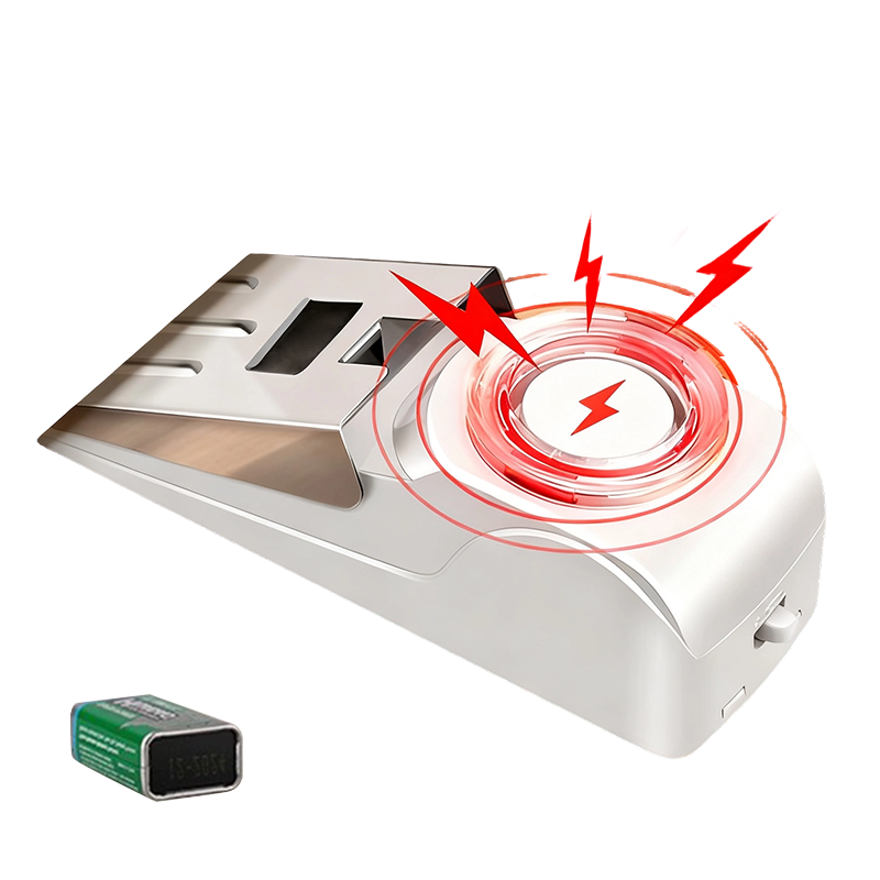 Door Stopper Alarm with Sound & Light Alert for Home & Travel