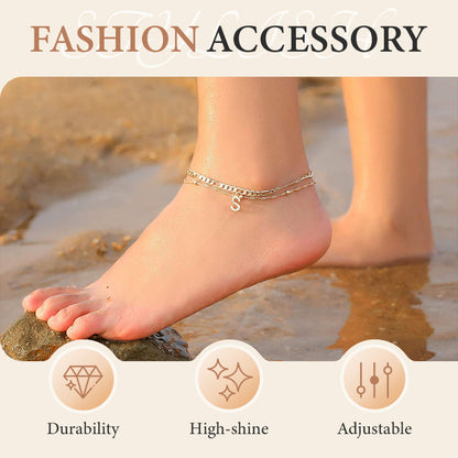 📢📢30% OFF !! ⏰Layered Gold Ankle Bracelet for Women