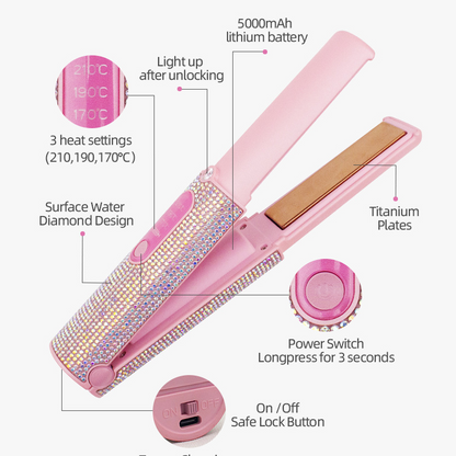 📢📢20% OFF !! ⏰Portable Wireless 2-in-1 Hair Straightener & Curler