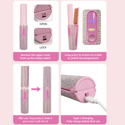 📢📢20% OFF !! ⏰Portable Wireless 2-in-1 Hair Straightener & Curler