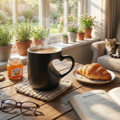 📢📢40% OFF !! ⏰Color Changing Heart Handle Ceramic Mug for Valentine's Day