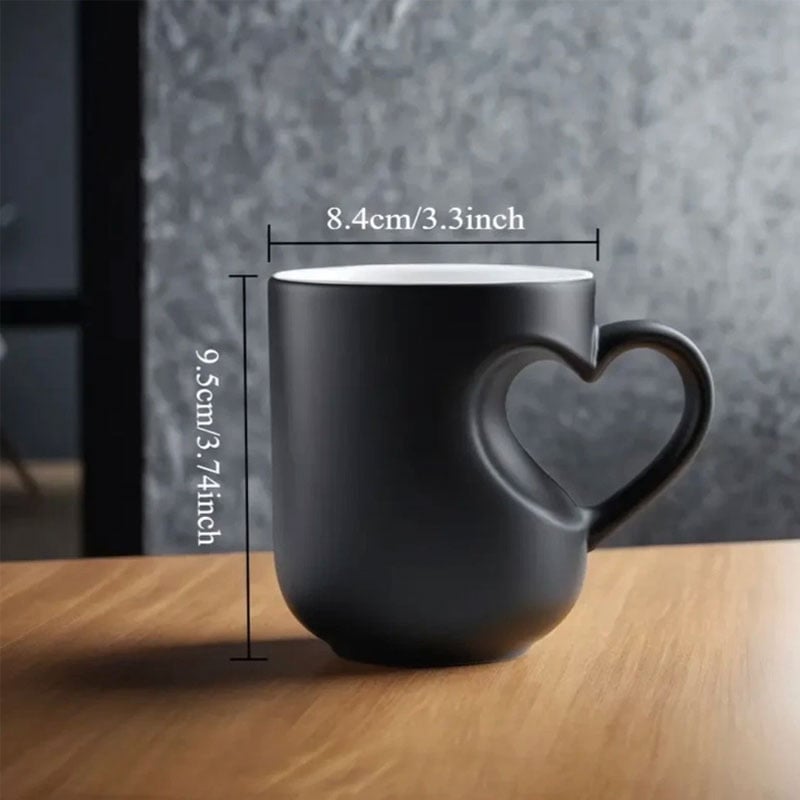 📢📢40% OFF !! ⏰Color Changing Heart Handle Ceramic Mug for Valentine's Day