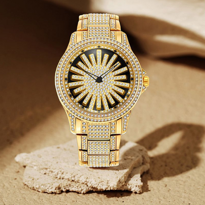 📢📢30% OFF !! ⏰Men's Iced-Out Rotating Dial Watch
