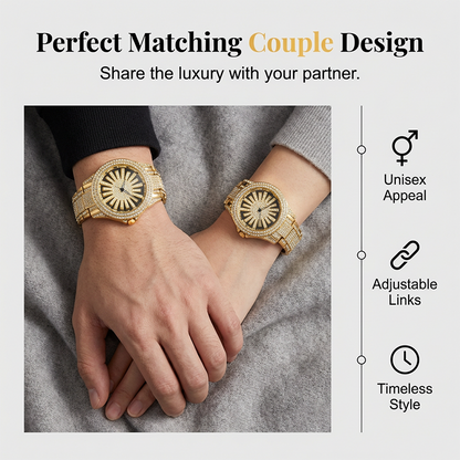 📢📢30% OFF !! ⏰Men's Iced-Out Rotating Dial Watch