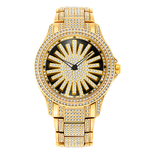 📢📢30% OFF !! ⏰Men's Iced-Out Rotating Dial Watch