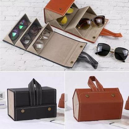 Leather Multi-Glasses Organizer Case