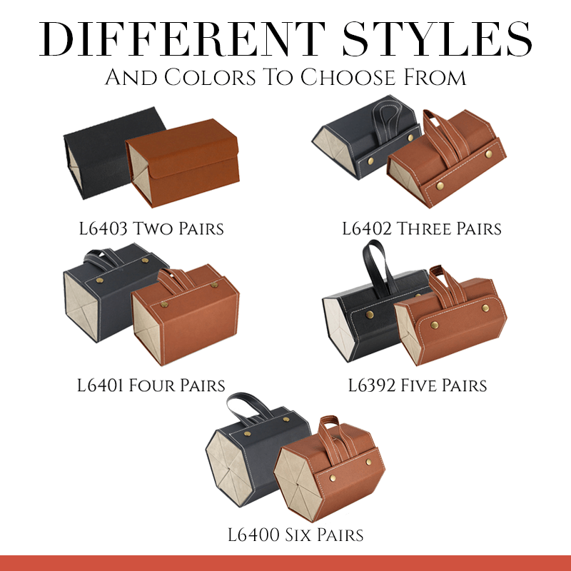 Leather Multi-Glasses Organizer Case