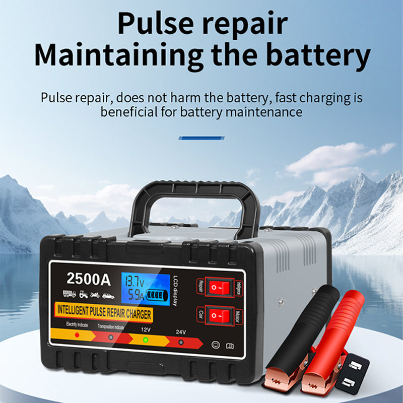 📢📢35% OFF !! ⏰Smart Car Battery Charger with Pulse Repair