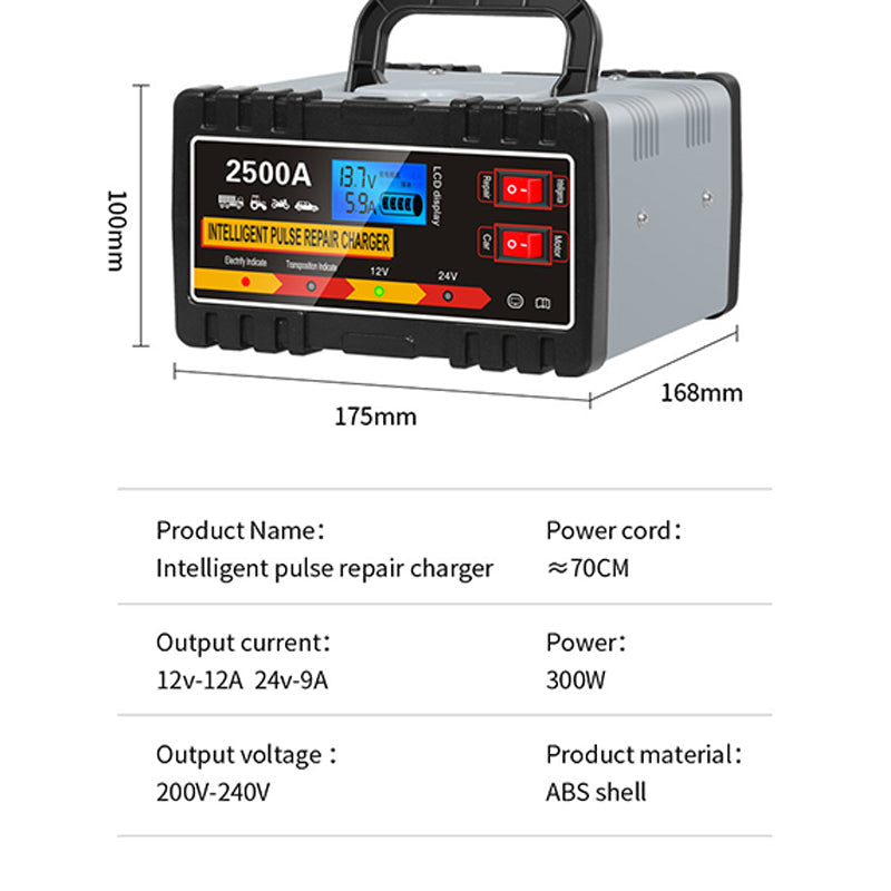 📢📢35% OFF !! ⏰Smart Car Battery Charger with Pulse Repair