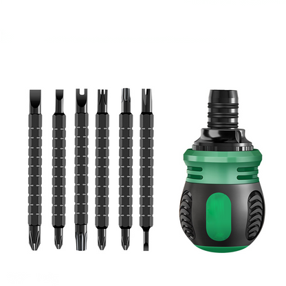 Compact Ratcheting Screwdriver Set