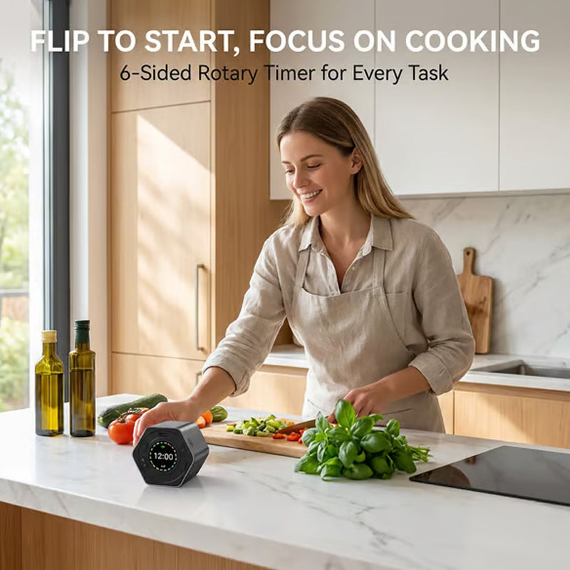 6-Sided Flip Timer for Productivity & Focus