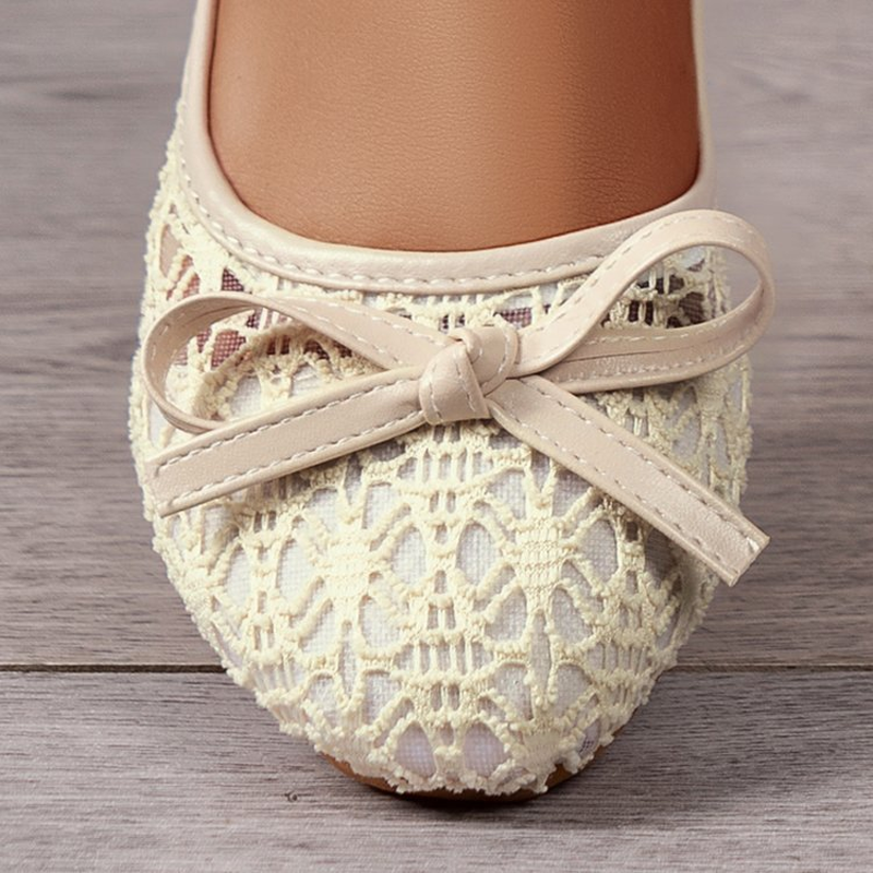 📢📢40% OFF !! ⏰50K+ SOLD!💥Women’s Elegant Lace Ballet Flats With Bow-Tie