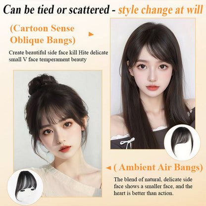 📢📢40% OFF !! ⏰Seamless Clip-on French Bangs Wig