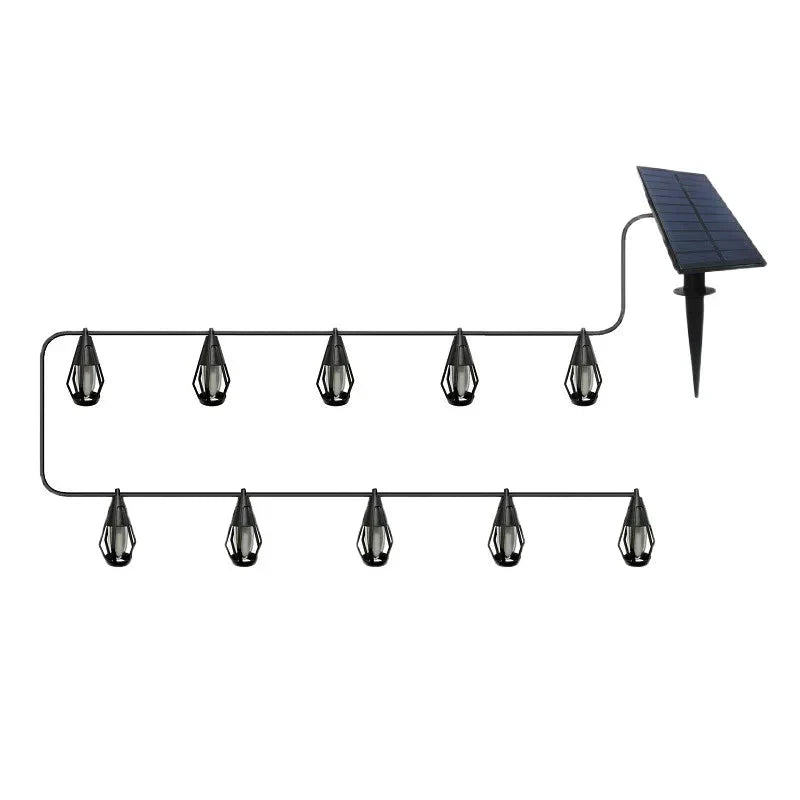 📢📢30% OFF !! ⏰New IP65 Solar LED String Lights, flame-style, waterproof, for outdoor use, with sensor, for gardens, courtyards and camping, 360° beam angle
