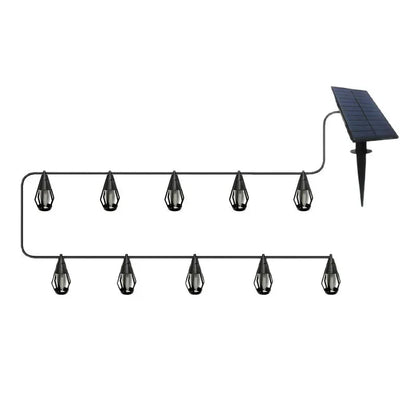 📢📢30% OFF !! ⏰New IP65 Solar LED String Lights, flame-style, waterproof, for outdoor use, with sensor, for gardens, courtyards and camping, 360° beam angle