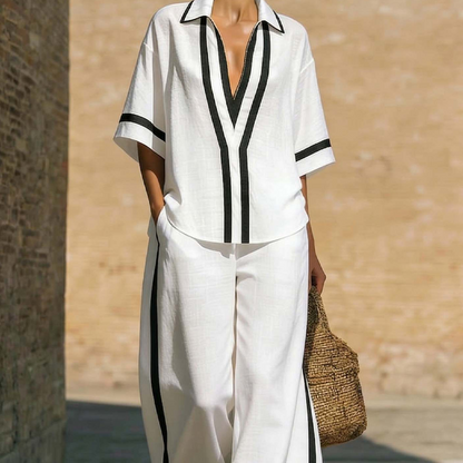 📢📢40% OFF !! ⏰Women's Casual Color-Block 2-Piece Set