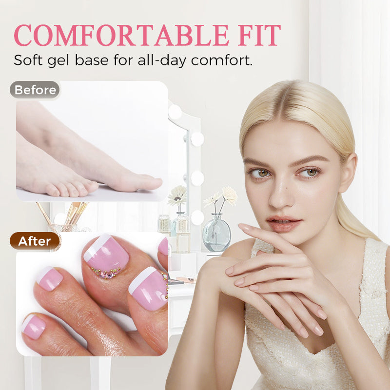 📢📢30% OFF !! ⏰Press On Toe Nails for Women