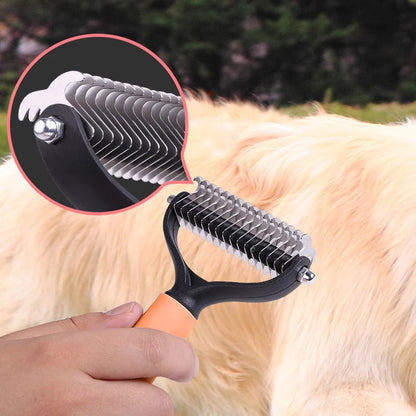 📢📢30% OFF !! ⏰Double-Sided Deshedding Pet Grooming Brush