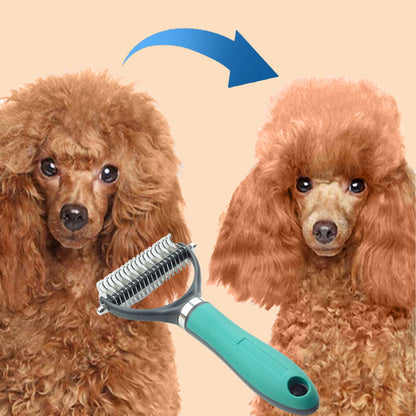 📢📢30% OFF !! ⏰Double-Sided Deshedding Pet Grooming Brush