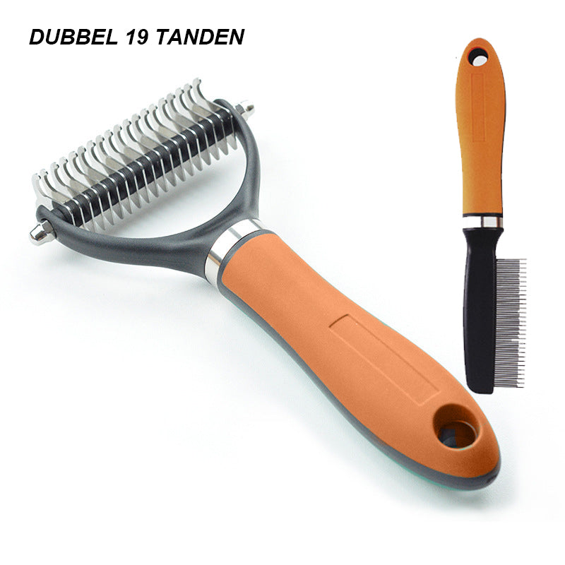 📢📢30% OFF !! ⏰Double-Sided Deshedding Pet Grooming Brush