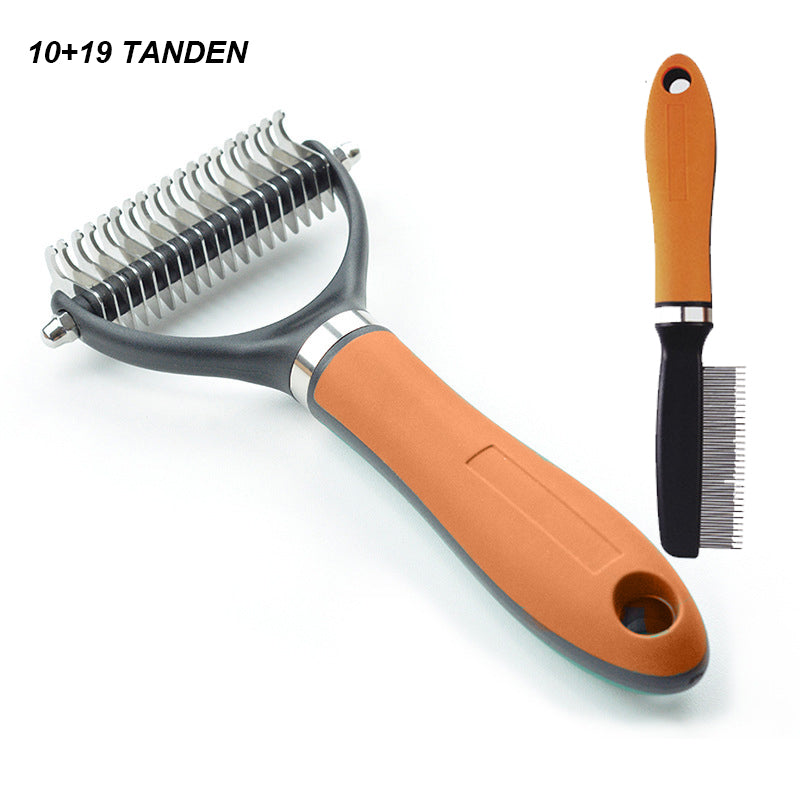 📢📢30% OFF !! ⏰Double-Sided Deshedding Pet Grooming Brush