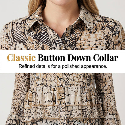Women's Casual Flowy Ruffled Top