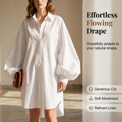 📢📢30% OFF !! ⏰Women's Oversized Puff Sleeve Shirt Dress