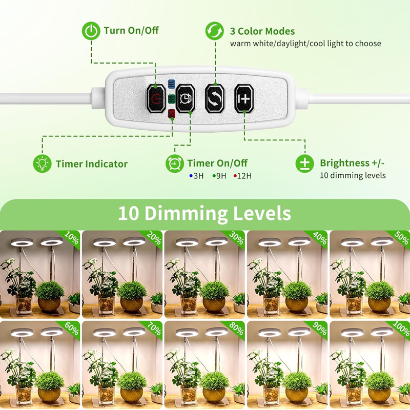 📢📢30% OFF !! ⏰LED Angel Ring Plant Grow Light