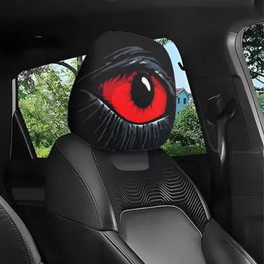💐50% OFF ! Red Eye Car Headrest Cover – Creepy Design & Soft 😈👁️‍🗨️【Buy 3, Get 1 FREE】