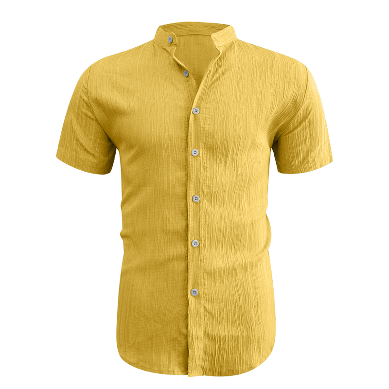 📢📢30% OFF !! ⏰Men's Summer Stand Collar Short Sleeve Shirt