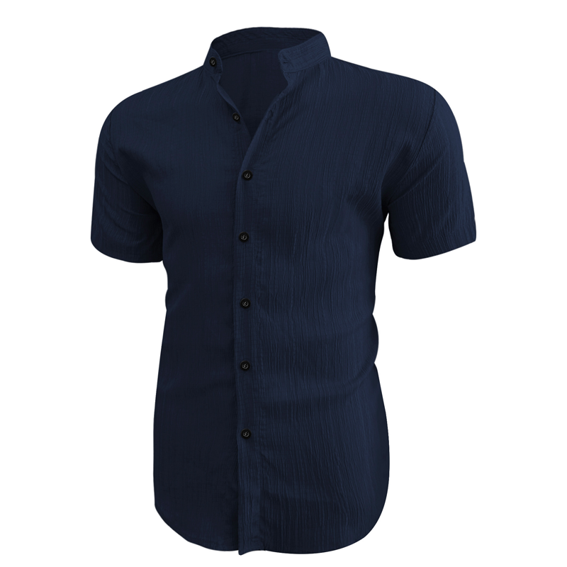 📢📢30% OFF !! ⏰Men's Summer Stand Collar Short Sleeve Shirt