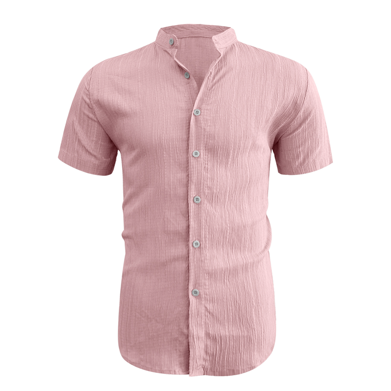📢📢30% OFF !! ⏰Men's Summer Stand Collar Short Sleeve Shirt