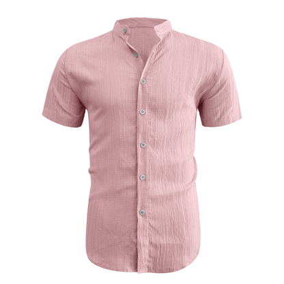 📢📢30% OFF !! ⏰Men's Summer Stand Collar Short Sleeve Shirt