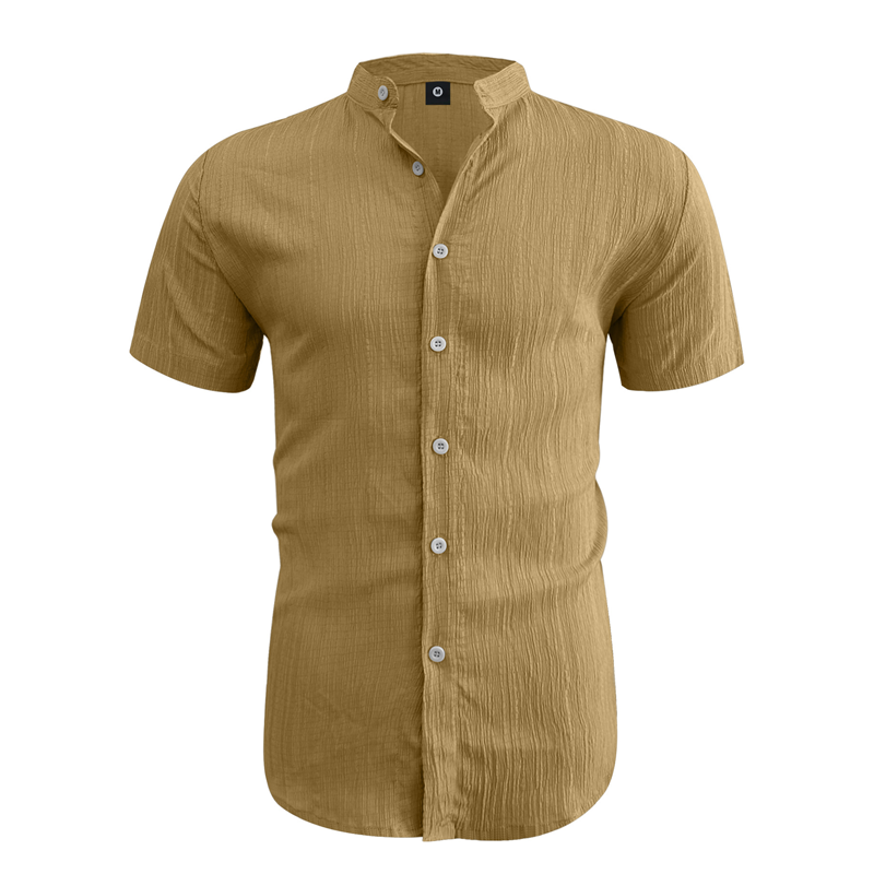 📢📢30% OFF !! ⏰Men's Summer Stand Collar Short Sleeve Shirt