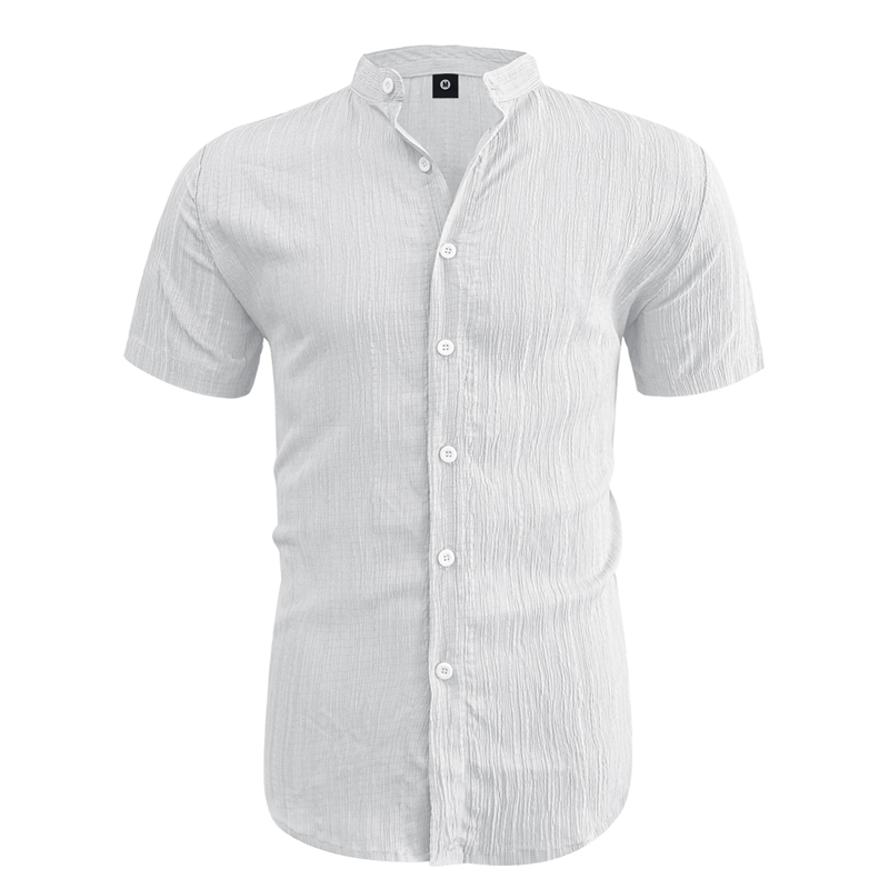 📢📢30% OFF !! ⏰Men's Summer Stand Collar Short Sleeve Shirt