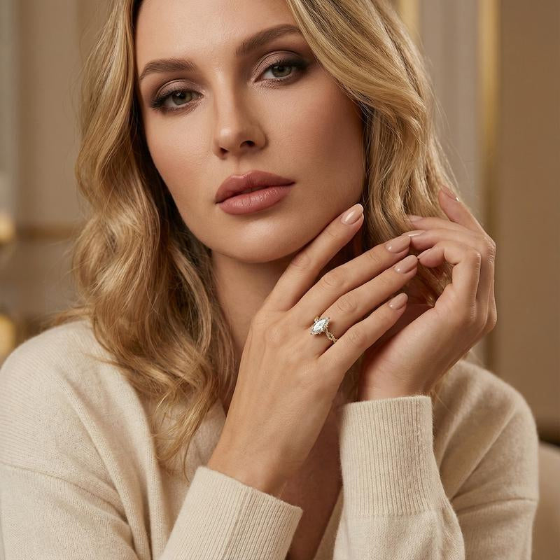 📢📢30% OFF !! ⏰Elegant Sparkling Cubic Zirconia Ring