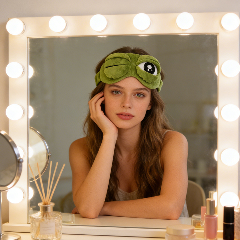 📢📢30% OFF !! ⏰Soft Funny Frog 3D Sleep Mask