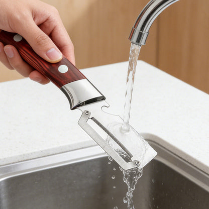 📢📢40% OFF !! ⏰ Thickened Stainless Steel Multi-Peeler – Heavy-Duty, Wide Blade, Bottle Opener 🍺