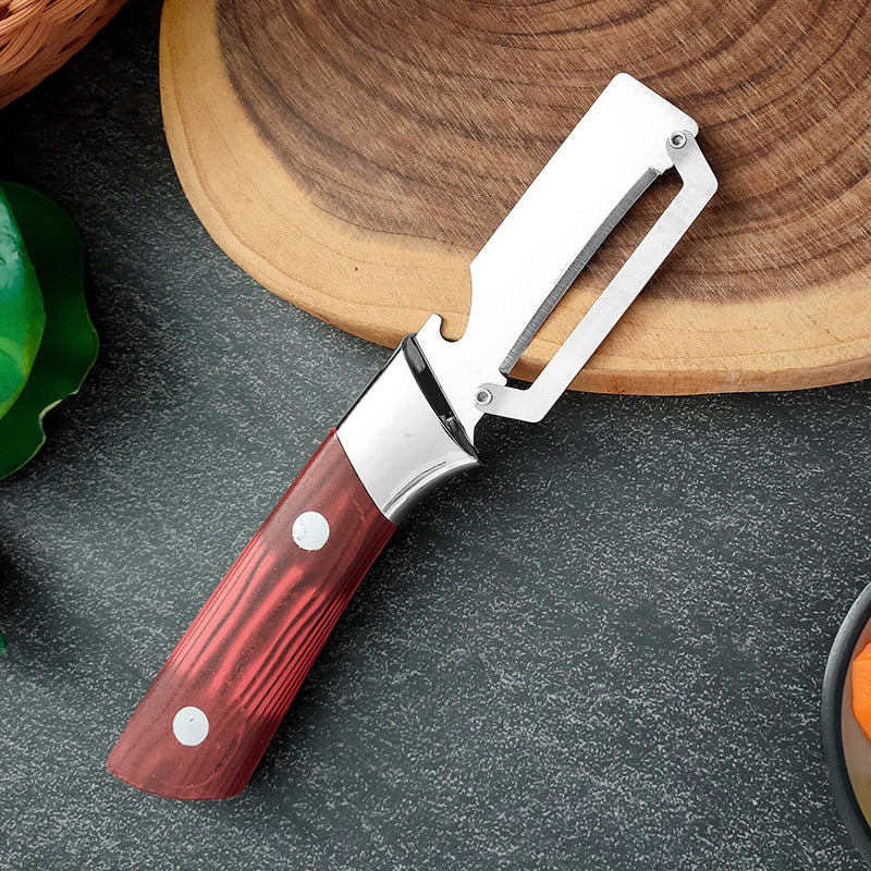 📢📢40% OFF !! ⏰ Thickened Stainless Steel Multi-Peeler – Heavy-Duty, Wide Blade, Bottle Opener 🍺